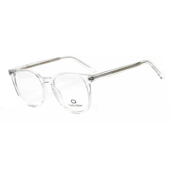 Charles Delon Round Unisex Clear Acetate Frame - Picture 1 of 4